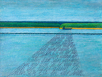 Ilona Selbmann „Kahn“, 2021, Ölpastell auf Papier, 48 x 36 cm