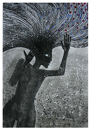 Margarita Pellegrin: Wütende, Zeichnung, 2009