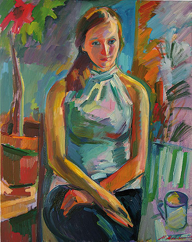 Maria Mednikova: Anne, Öl auf Leinwand, 2013, 100 x 80 cm