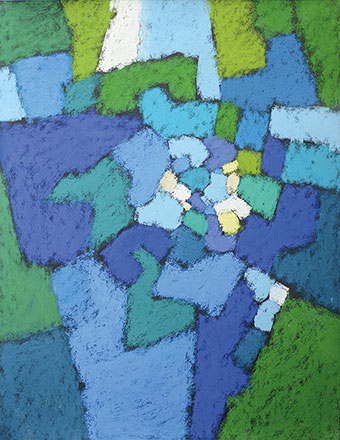 Schwingendes Blau, 2016 | 63,5 x 48 cm
